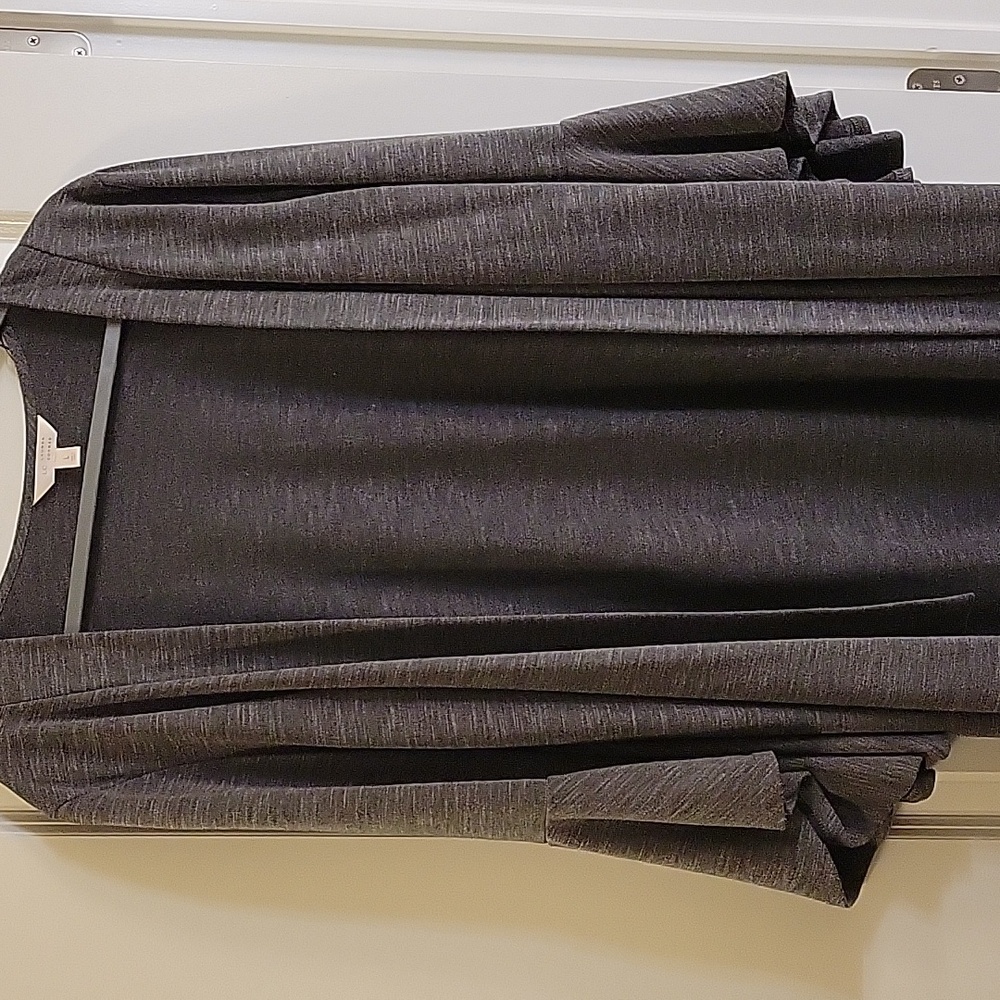Grey bell sleeve cardigan